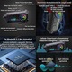 Каска за мотоциклет AZFAMZOP™, Интегриран Bluetooth, DOT сертификация, включва опушен и прозрачен визьор, Черна, L
