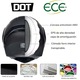 Каска за мотоциклет AZFAMZOP™, Интегриран Bluetooth, DOT сертификация, включва опушен и прозрачен визьор, Черна, L