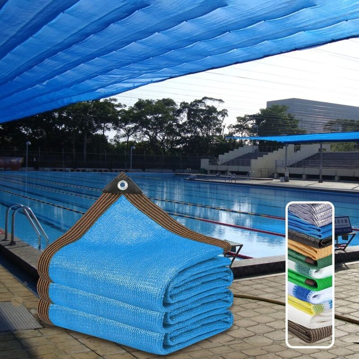 Umbra rectangulara 3x4m, HDPE, protectie UV 90%, usor de instalat, pentru terasa si balcon