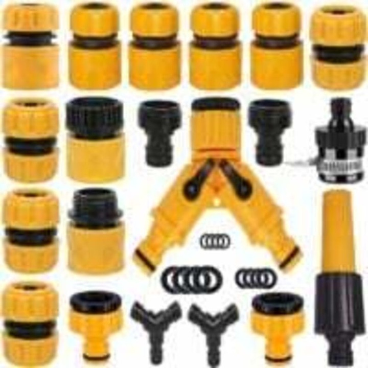 Set de 20 conectori pentru furtun de gradina, mufe de apa, adaptoare Y, compatibili cu robinete de 1/2 inch si 3/4 inch, plastic ABS
