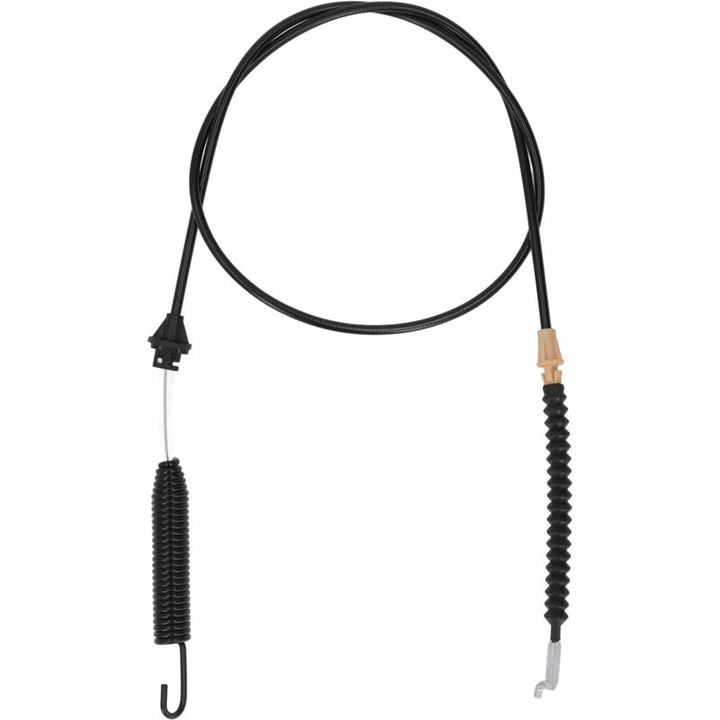 Cablu de actionare deck cu arc, cablu de cuplare 74604173D/74604173E/74605140, compatibil cu seria MTD 700 (LT1700, LT2000, LT2500, LT3800, LT3812, LT4200, LT4600H), lungime 1500 mm, plastic si otel, negru