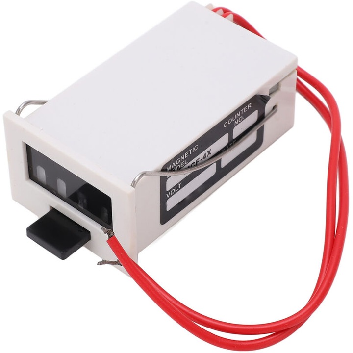Contor electromagnetic 4-digit, PC, rezistent la foc si soc, dimensiuni compacte, 220V