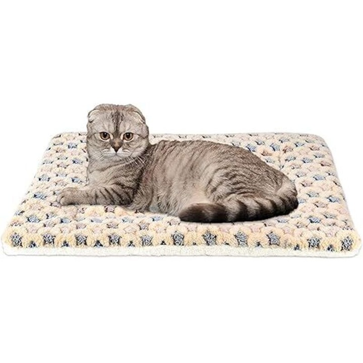 Patura pentru animale, design stele bej, albastru si roz, dimensiune XL, 100x75cm