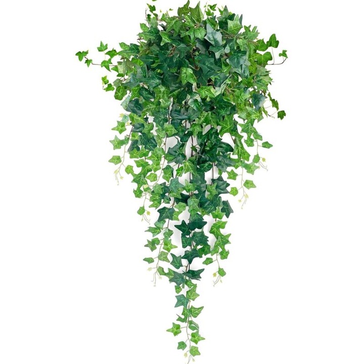 Planta artificiala cataratoare iedera 120cm, 18 ramuri, verde, decor interior/exterior