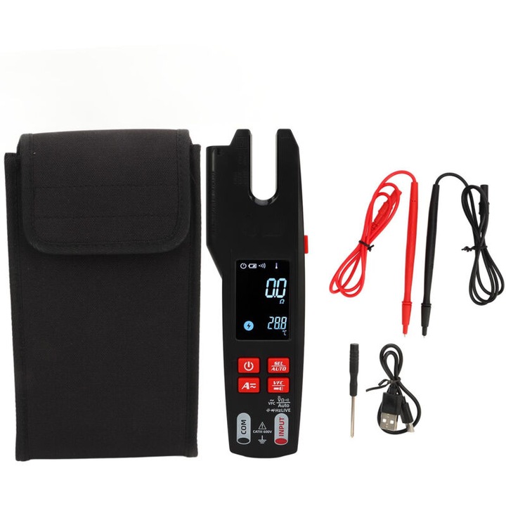 Multimetru digital cu clema, functie VFC, design ergonomic, masurare curent si tensiune, multicolor