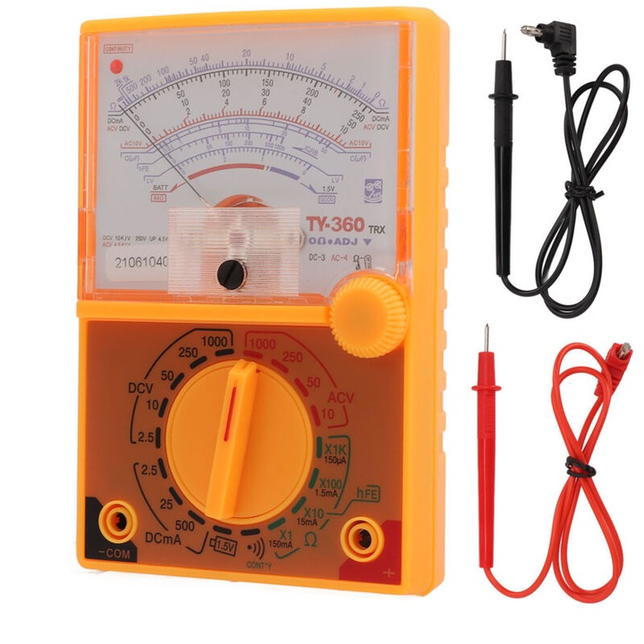 Multimetru mecanic portabil de precizie, Standard TY360, scala de inalta definitie, design ergonomic