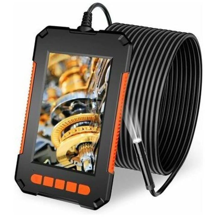 Camera endoscopica 1080P, 4.3 inch, 5m, 8 LED-uri ajustabile, impermeabila