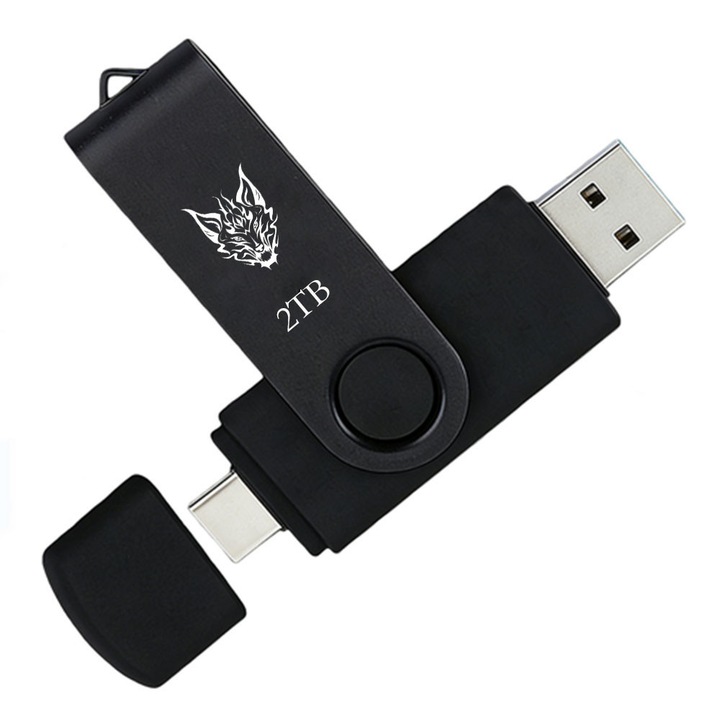 USB pendrive 2TB, fekete