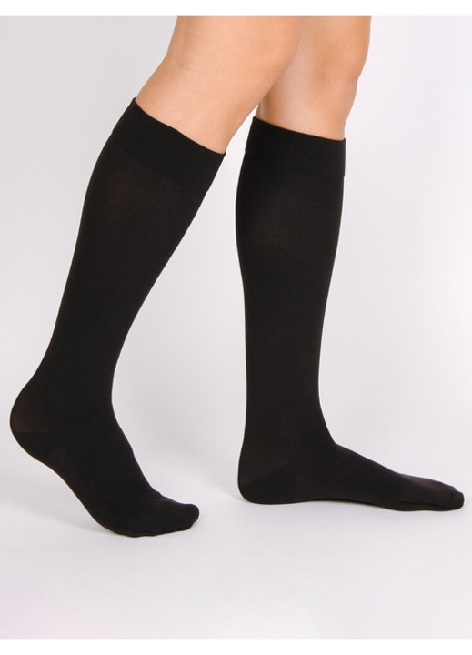 Sosete lana merinos lungi sub genunchi Steven S008, Negru, 44-46