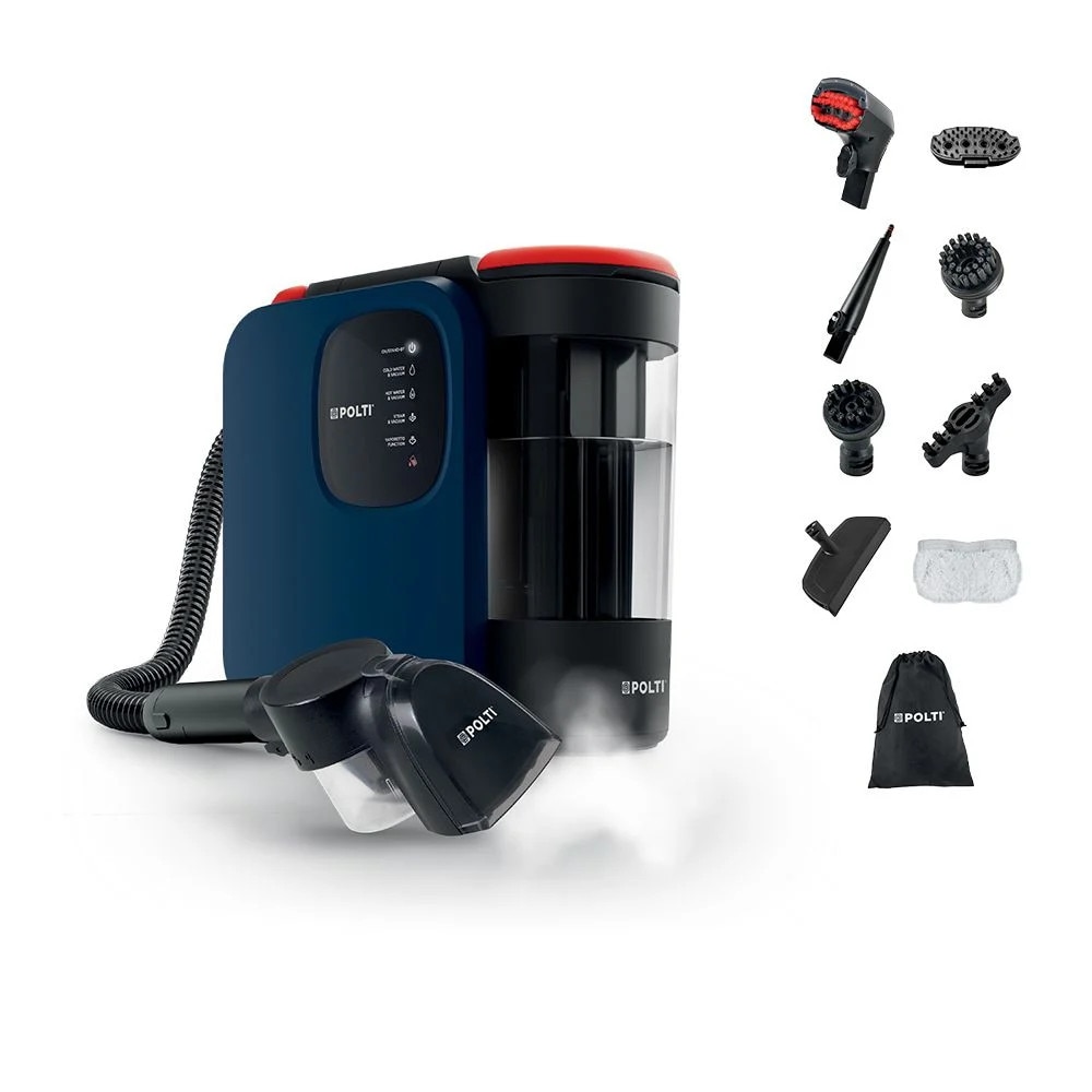 Polti StainOver PET SC40 aparat de curatat tapiterie cu abur si aspirare 4 in 1, cu perie pentru par de animale si SteamActive