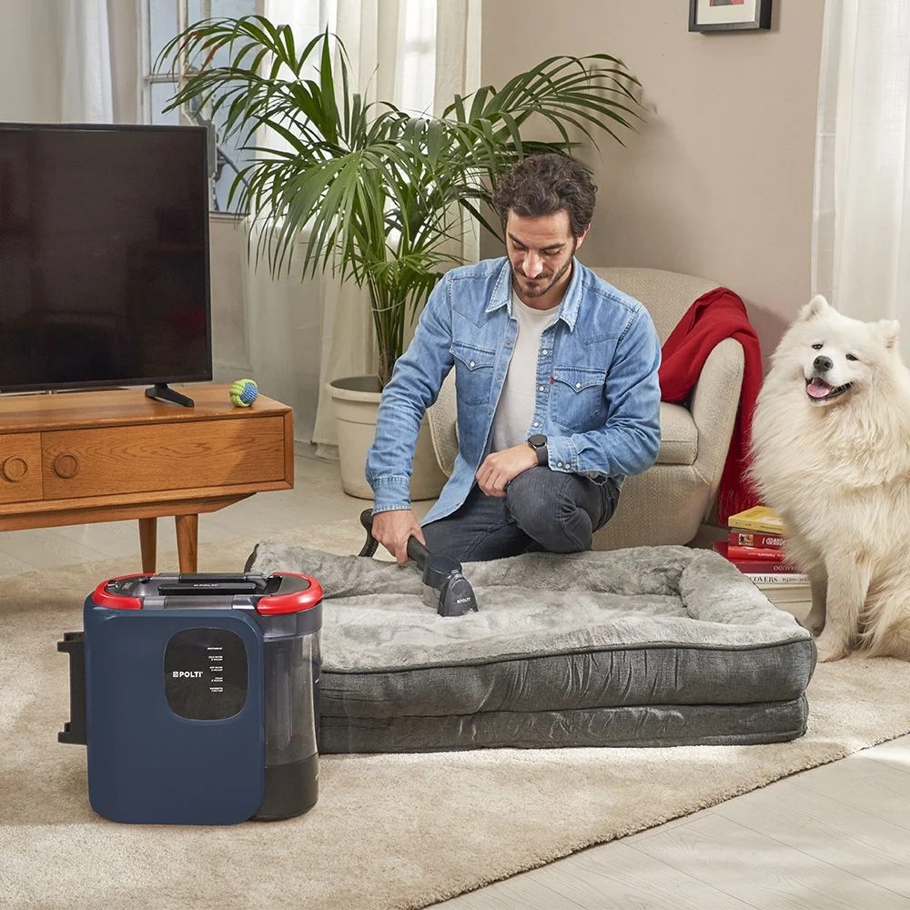 Polti StainOver PET SC40 aparat de curatat tapiterie cu abur si aspirare 4 in 1, cu perie pentru par de animale si SteamActive