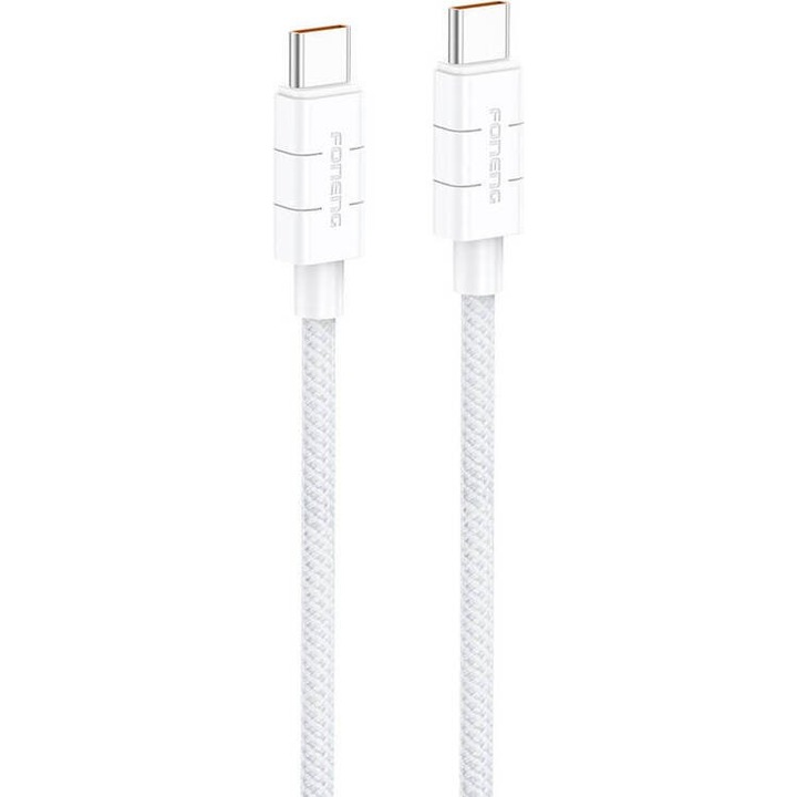 Cablu USB-C la USB-C Foneng XS02, 60W, 1.2m, alb