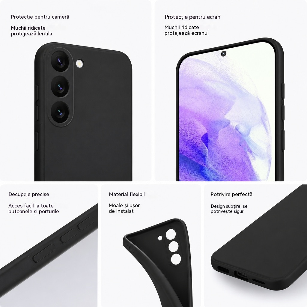 Husa telefon, Pentru Samsung Galaxy A56, silicon, protectie militara, Albastru