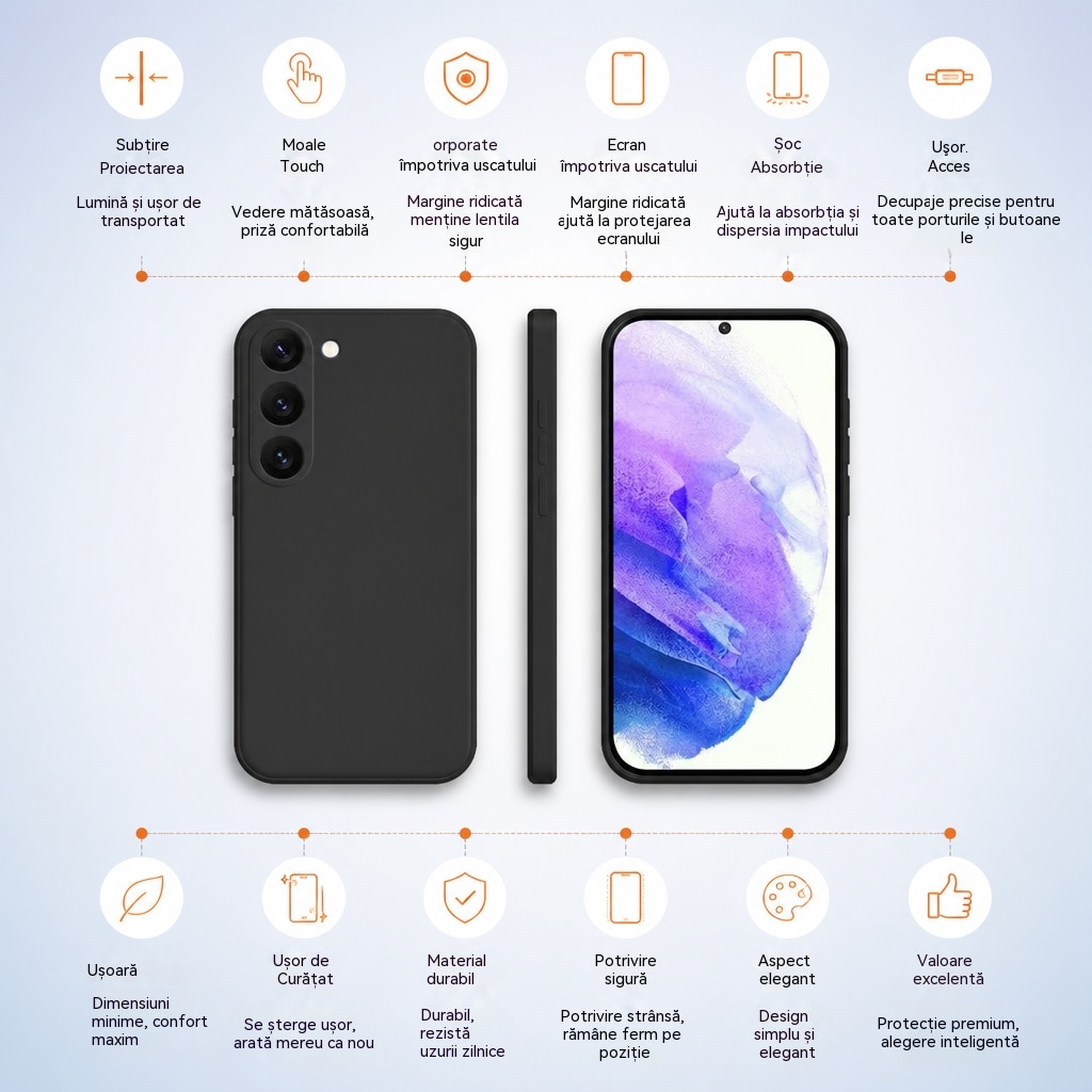 Husa telefon, Pentru Samsung Galaxy A56, silicon, protectie militara, Albastru