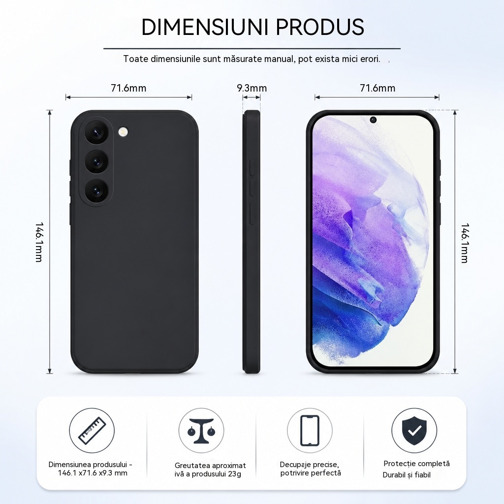 Husa telefon, Pentru Samsung Galaxy A56, silicon, protectie militara, Albastru