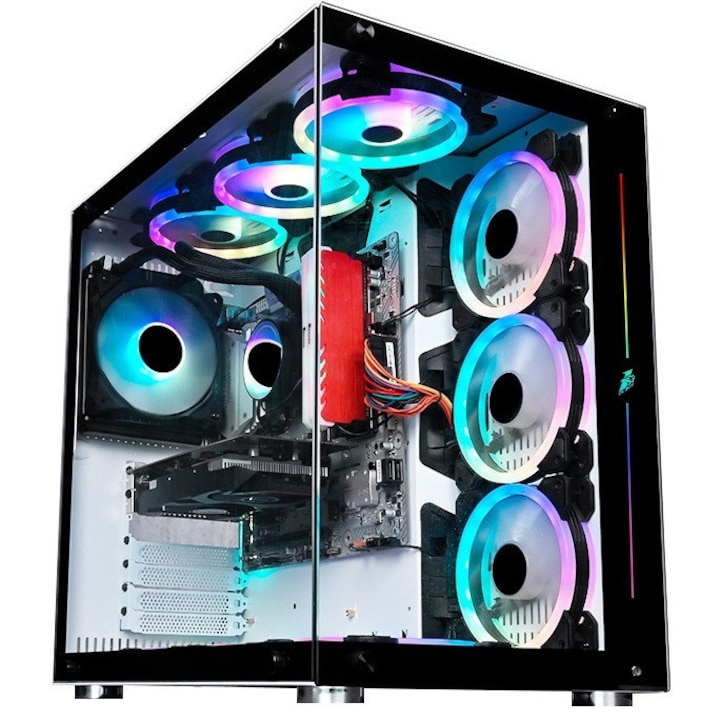 Sistem PC Gaming 1stPlayer® с Intel® Core™ Ultra 7 265KF Arrow Lake 5.5GHz, 32GB DDR5, SSD 1TB M.2, GeForce® RTX™ 5070 12 GB GDDR7, WiFi, течно охлаждане, U7SP8W7W, Windows 11 Pro