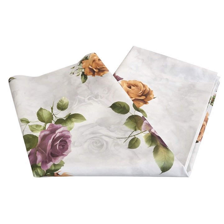 Fata de masa tip musama ND, pvc pe suport textil, impermeabila, 140x100, trandafiri