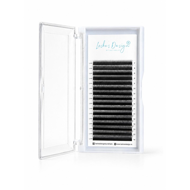 Extensii Gene Pre-made Volum U Shape 4D Curba D Mix 7-14 mm, Lashes Design
