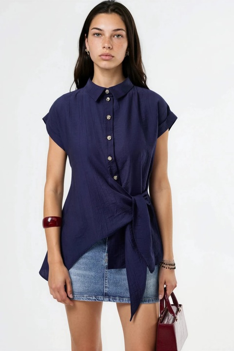 Top dama, Busem, Textil, Bleumarin