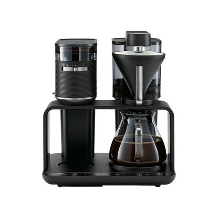 Cafetiera filtru Melitta EPOS Black-Silver, rasnita integrata, 10 cesti, 1515W, negru/argintiu