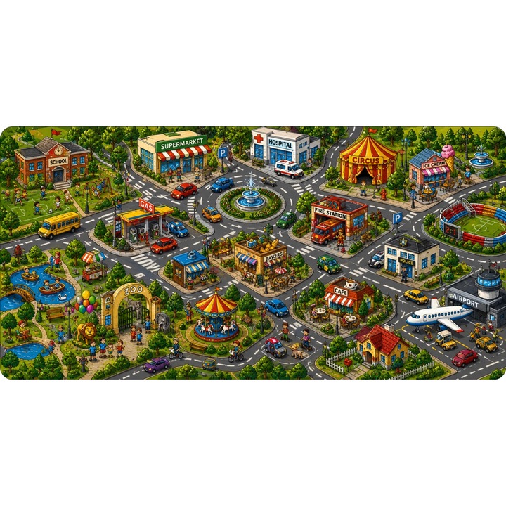 Mousepad Kidropolis Deskmat 800x400x4mm margini cusute Motrix