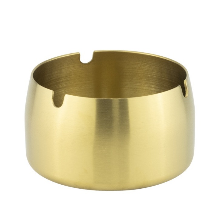 Scrumiera metalica Raki 8, 5xh5cm, aurie