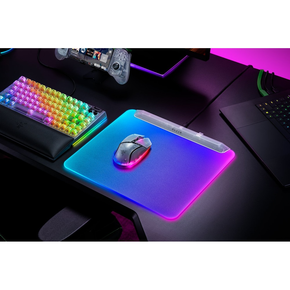 Mouse Pad Razer Firefly V2 Pro Phantom White Edition, Iluminare