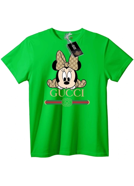 Tricou Gucci Minnie Mouse Roșu, Verde deschis