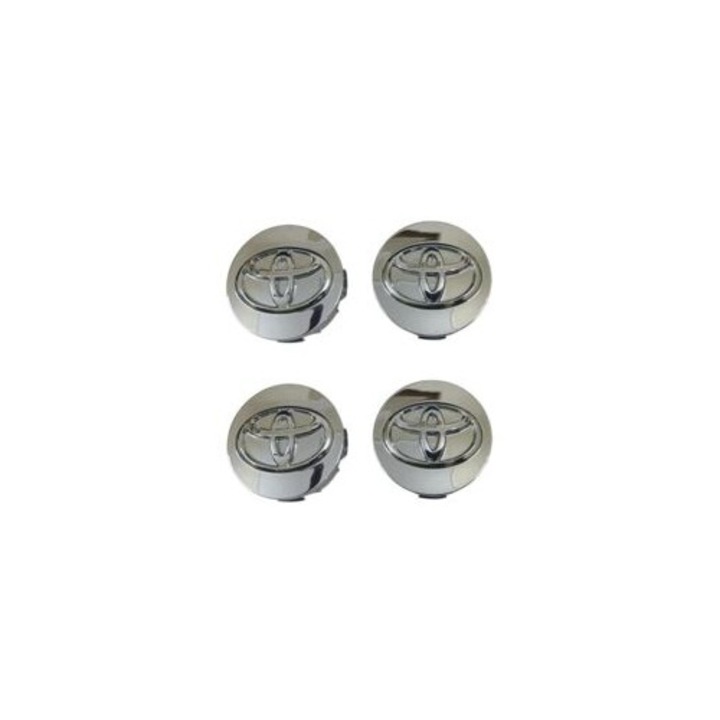 Keréktárcsa kupakok, 62 mm, szett, Corolla, Camry, Yaris, Reiz, Vios modellekhez