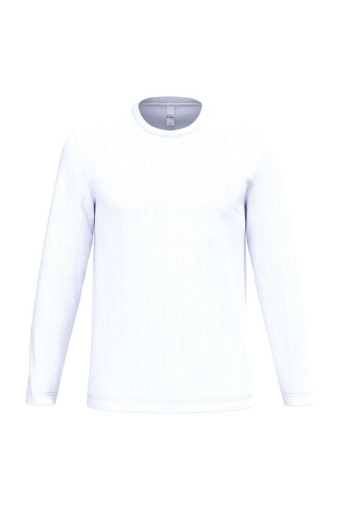 Bluza Unisex LSL Tubular, Bumbac 100%, Croiala Dreapta, Guler Rotund, iDeal Basic IB313, Ideal White, S
