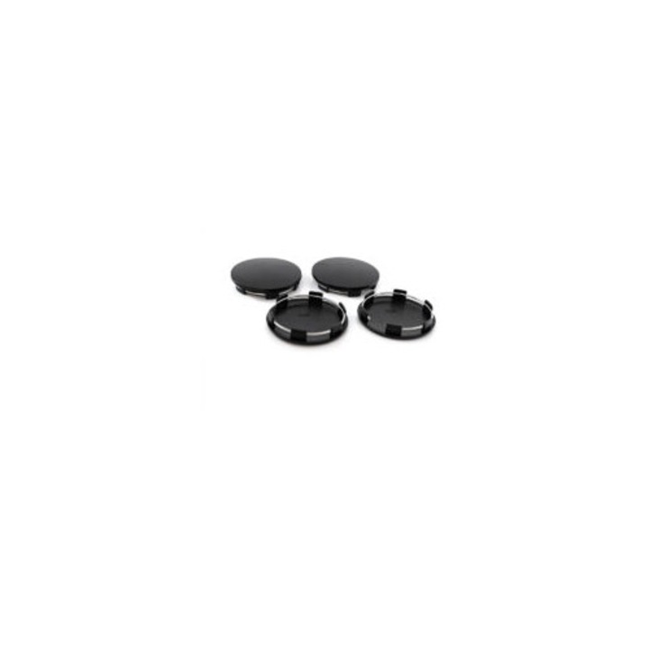 4 db fekete keréktárcsa sapka készlet, külső átmérő 65mm, belső átmérő 60mm