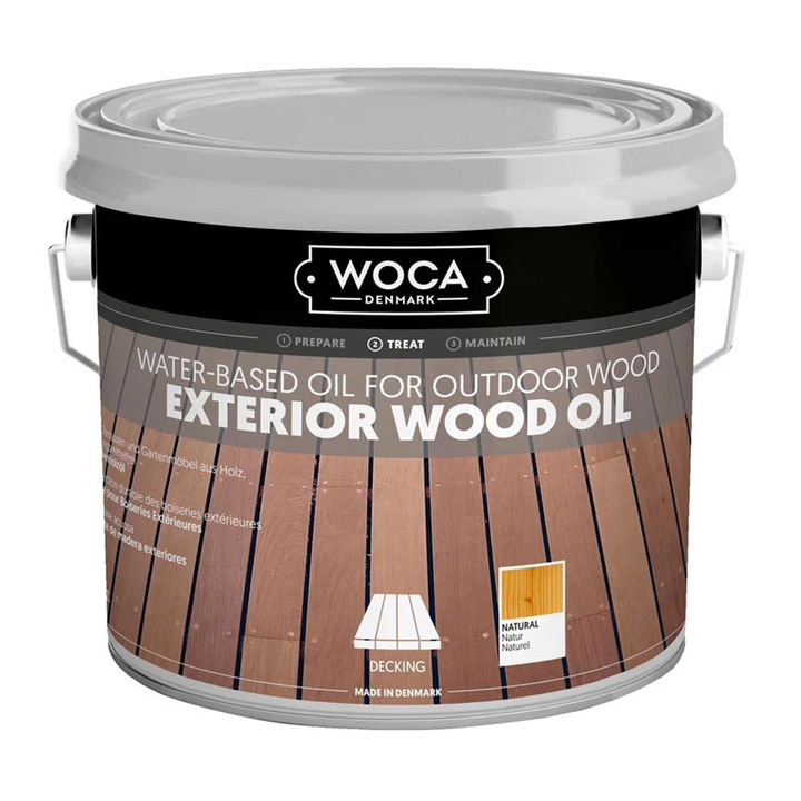 WOCA Exterior Wood Oil 2.5l – Ulei pe baza de apa pentru lemn exterior Black