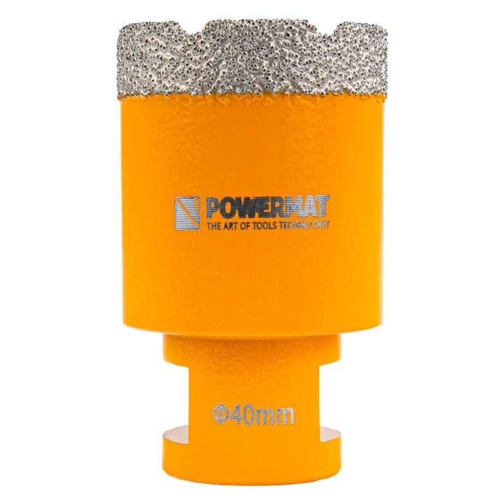 Carota diamantata pentru ceramica PM-DWK-40M14M, 40 mm, Powermat PM1574