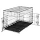 Cusca animale 2 usi pliabila metal tava detasabila xl, 100x70x60 cm, transport usor, negru