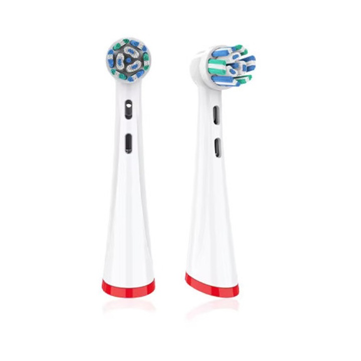 Set 2 capete de periuta compatibil cu Oral B iO, Alb