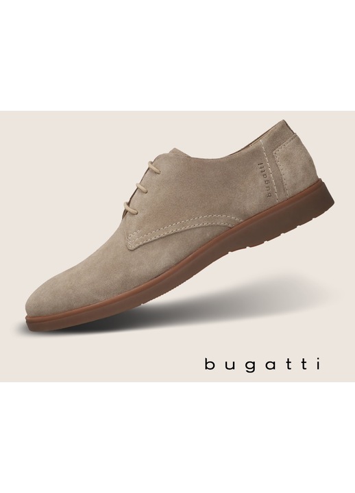 Férfi casual cipő, bugatti, velúr, 311012, Bézs