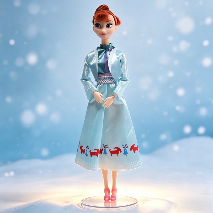 Disney Frozen Elsa Barbie baba, Világoskék, 13 ízület, PVC anyag, 30 cm, változatos modellek, ideális ajándék kislányoknak, mindennapi játékra és ünnepi ajándékoknak is alkalmas játék