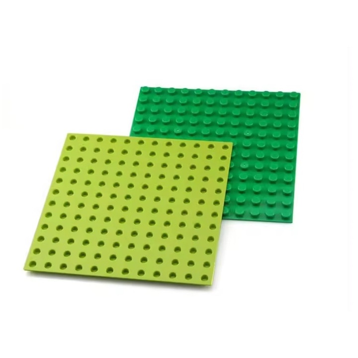 WANGE 900, építőjáték alaplap nagy méretű kockákhoz - 100% kompatibilis minden más kedvelt márka nagy méretű kockáival, 12x12 bütyök - Több színben - világosszürke