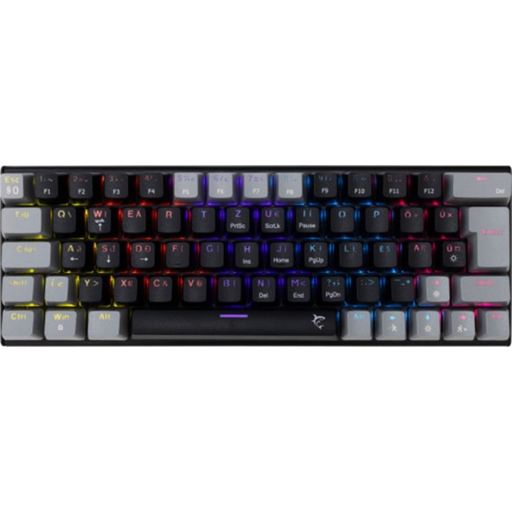White Shark GK-002123V2-B-G/BL-HU WAKIZASHI-2 кабелна механична геймърска клавиатура - черна/сива - HU /синя/
