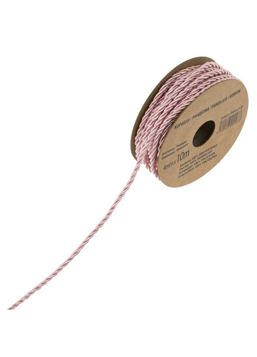 Sireturi roz rasucit 10mx4mm