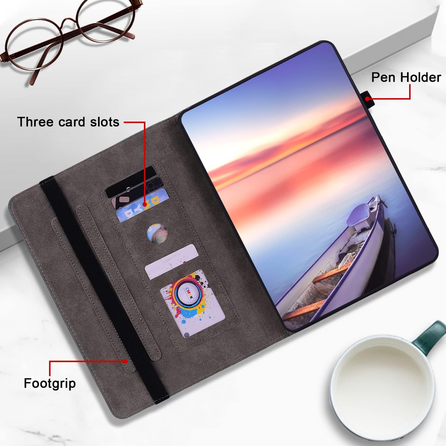 Husa KEDBBAO Compatibila cu Samsung Galaxy Tab S6 Lite 10.4 inch Rosie