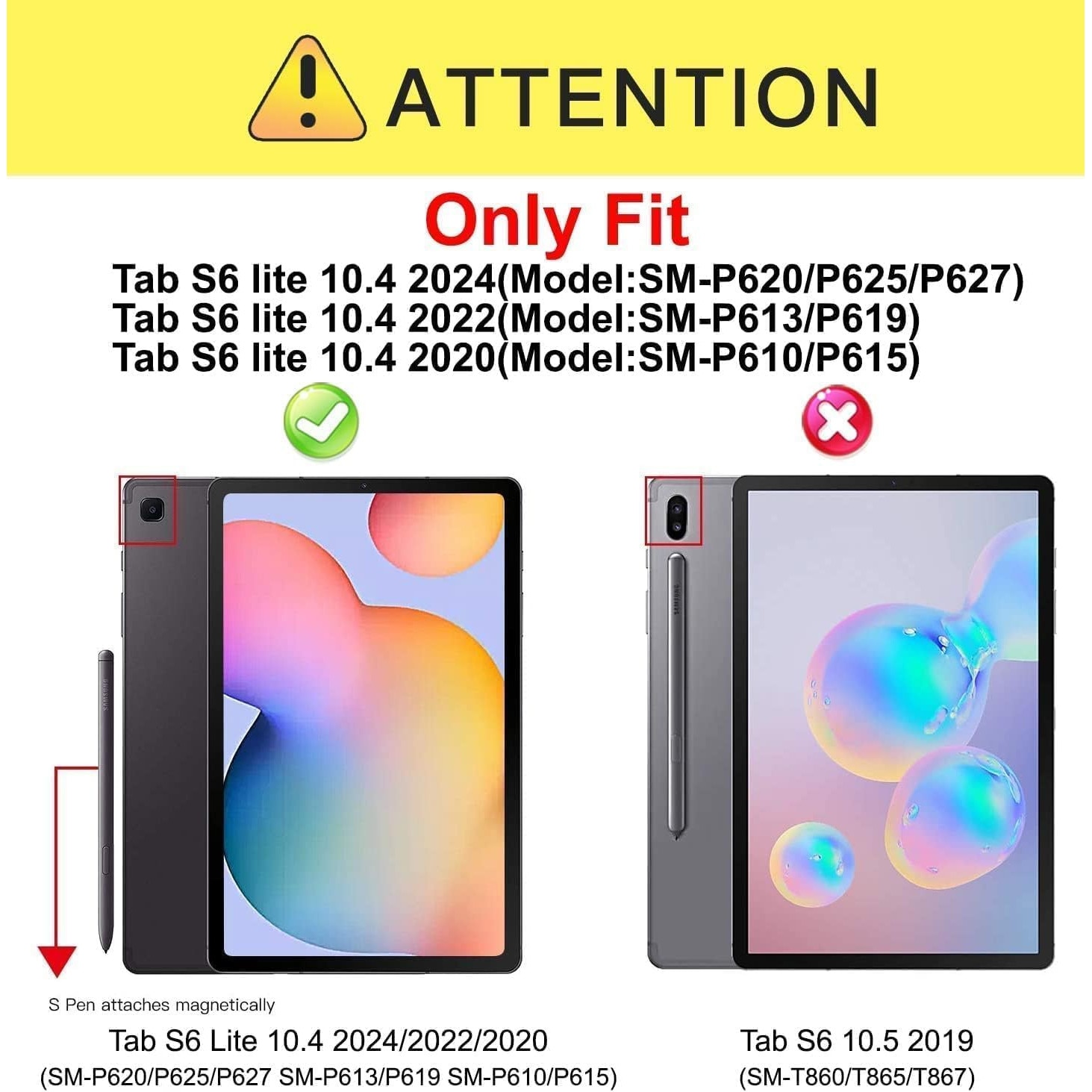Husa KEDBBAO Compatibila cu Samsung Galaxy Tab S6 Lite 10.4 inch Rosie