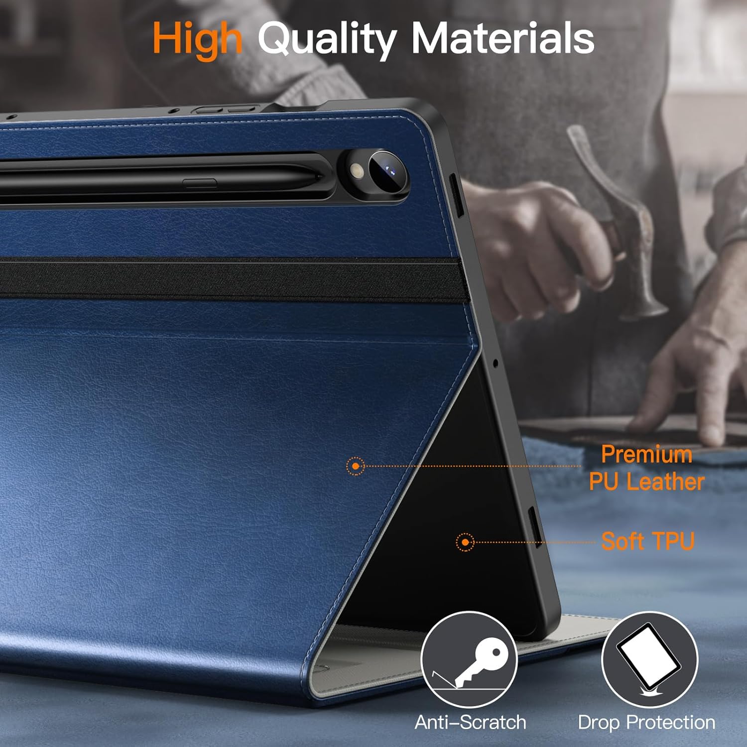 Husa Compatibila cu Samsung Galaxy Tab S9 JETech Bej