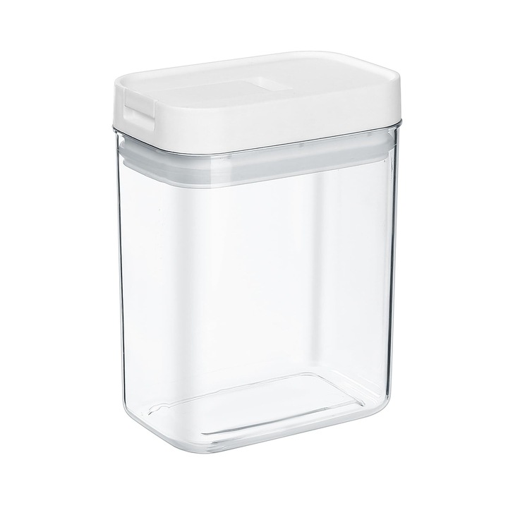800 ml-es tárolóedény légmentesen záródó fedéllel, konyhai rendszerező, műanyag tárolóedény spagettihez, kukoricapehelyhez, liszthez, gabonaadagoló