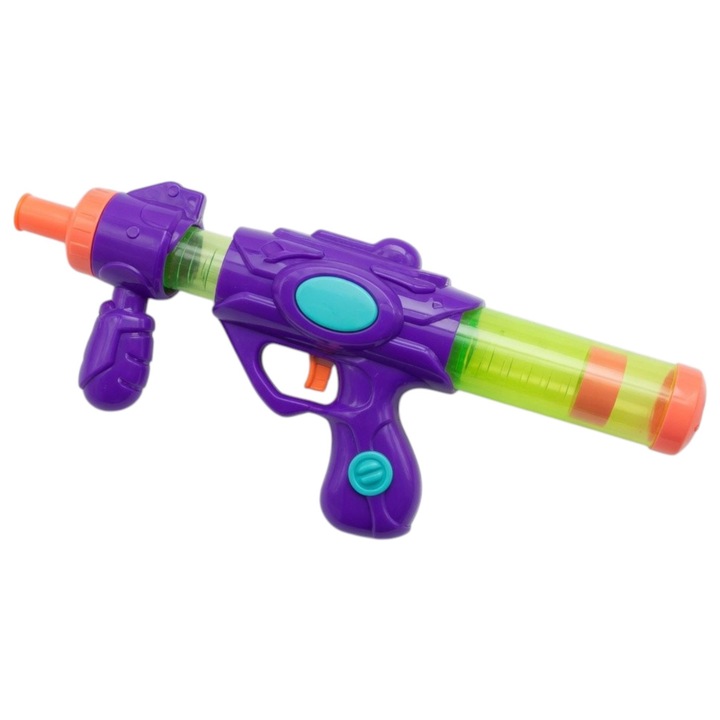 Pistol Cu Bile EVA Cu Pompa Si Proiectile Moi, Blaster Cu Gloante Din Spuma Si Reincarcare Usoara, Jucarie Tip Shooter Cu Design Modern Pentru Joaca Exterior Si Interior Pentru Copii 3+ Ani, Mov