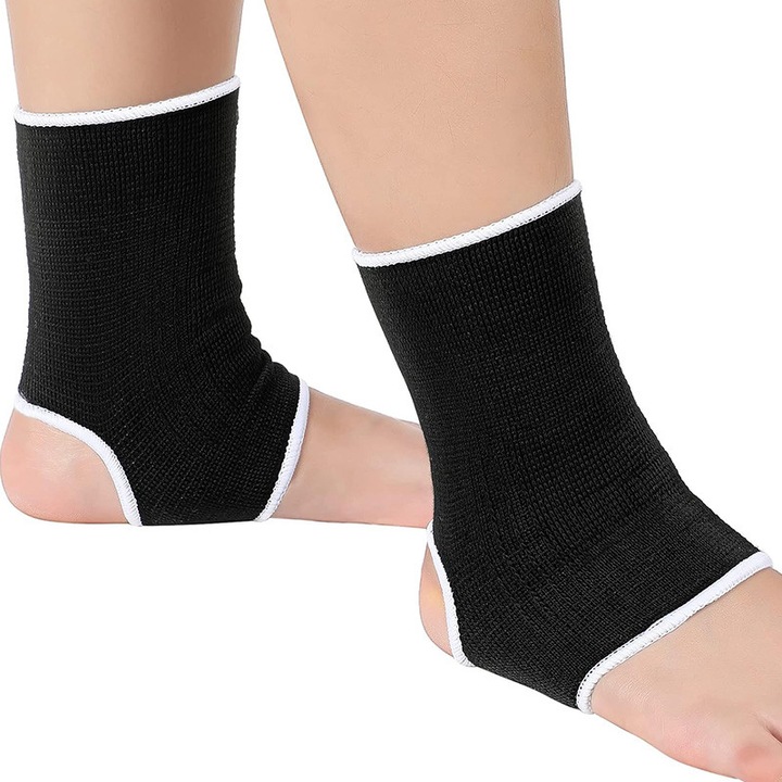 Set 2 perechi talpice elastice de sustinere pentru glezna – sosete de compresie tricotate pentru jogging, alergare, fitness, accesorii sport unisex