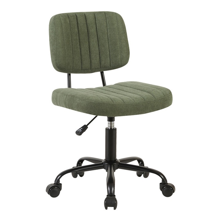 Scaun de birou Warra, verde masliniu, 50x52x76-86 cm