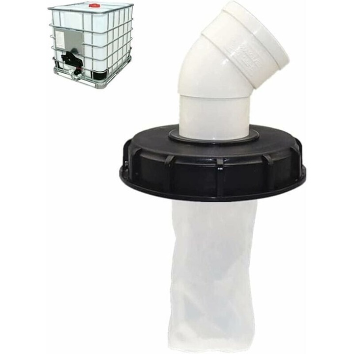 IBC fedél 45 mosható nylon szűrővel 1000 literes esővíz tartályhoz, 165mm, tartozékkészlet