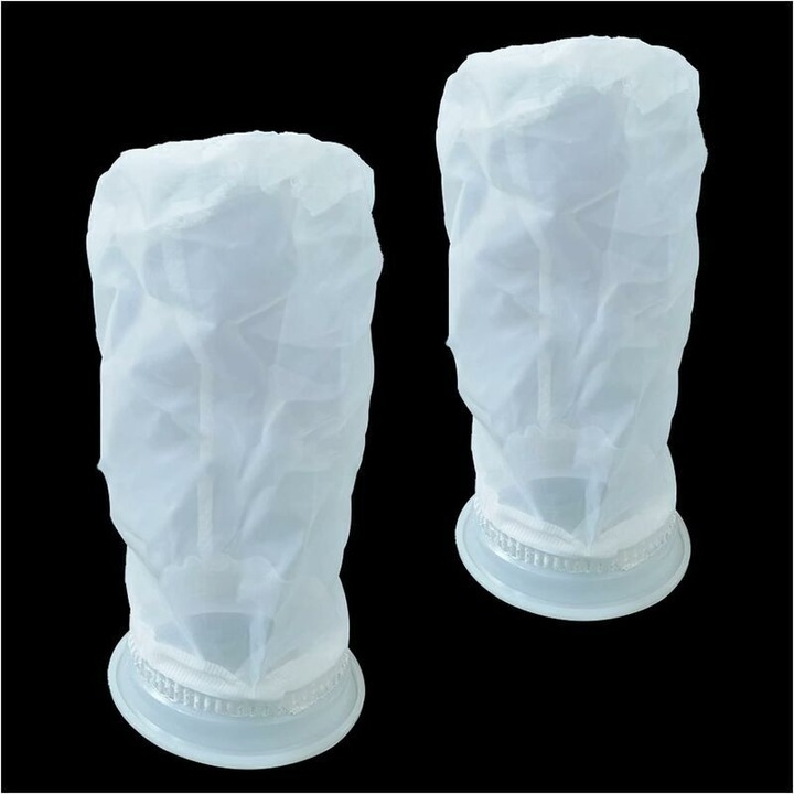 Set 2 filtre IBC din nylon, 200 mesh, 105x210mm, pentru rezervoare de apa de ploaie de 1000 litri