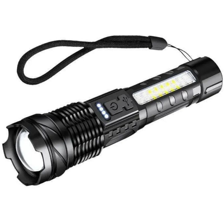 Акумулаторен LED фенер, 7 режима на осветление, водоустойчив IPX6, 180g